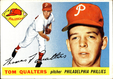 1955 Tom Qualters Topps #33 Philadelphia Phillies BV $40