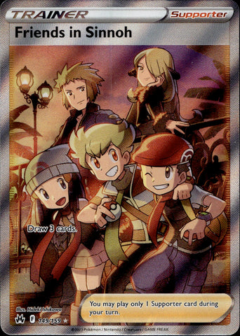 2023 Friends in Sinnoh Sword & Shield CROWN ZENITH FULL ART HOLO #149/159