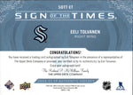 2024-25 Eeli Tolvanen Upper Deck Sp Authentic SIGN OF THE TIMES AUTO Seattle Kraken #SOTT-ET