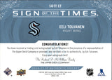 2024-25 Eeli Tolvanen Upper Deck Sp Authentic SIGN OF THE TIMES AUTO Seattle Kraken #SOTT-ET