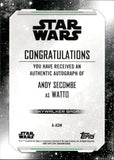 2019 Andy Secombe as Watto Autograph Topps Star Wars Skywalker Saga #A-ASW AUTO