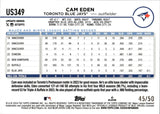 2024 Cam Eden Topps UPDATE FATHER'S DAY BLUE ROOKIE 45/50 RC #US349 Toronto Blue Jays