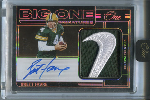 2024 Brett Favre Panini One BIG ONE SIGNATURES NIKE LOGO PATCH AUTO 02/10 AUTOGRAPH RELIC #211 Green Bay Packers HOF