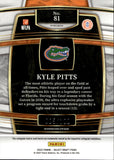 2022 Kyle Pitts Panini Select Draft Picks BLUE WHITE SQUARES #81 Atlanta Falcons