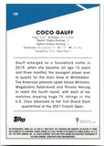 2021 Coco Gauff Topps Chrome ROOKIE RC #100 U.S. Open 6