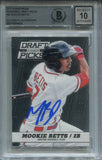 2013 Mookie Betts Panini Prizm Draft Picks BAS 10 AUTHENTIC ROOKIE AUTO AUTOGRAPH #46 Boston Red Sox 4424