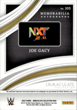 2022 Joe Gacy Panini Immaculate Collection WWE ROOKIE ACETATE SHIRT AUTO 8/8 AUTOGRAPH RELIC RC #105 NXT