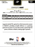 2025-26 Luguentz Dort Topps FLASH DROP 11/50 #117 Oklahoma City Thunder
