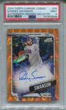 2024 Dansby Swanson Topps Chrome Cosmic ORANGE GALACTIC REFRACTOR AUTO 05/25 AUTOGRAPH PSA 9 #DS Chicago Cubs 3038