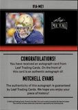 2024 Mitchell Evans Leaf Metal 1991 DESIGN ROOKIE BLUE MOJO AUTO 5/8 AUTOGRAPH RC #91A-ME1 Notre Dame Fighting Irish