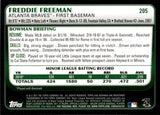 2011 Freddie Freeman Bowman ROOKIE RC #205 Atlanta Braves 7