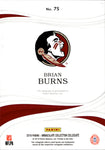 2019 Brian Burns Panini Immaculate Collection Collegiate RUBY RED ROOKIE AUTO 22/49 AUTOGRAPH RC #75 New York Gaints