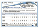2014 David Price Topps Chrome RED REFRACTOR 11/25 #63 Tampa Bay Rays