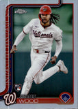 2025 James Wood Topps Chrome REFRACTOR ROOKIE RC #132 Washington Nationals