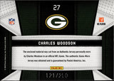 2010 Charles Woodson Panini Certified FABRIC OF THE GAME JERSEY 121/250 RELIC #27 Green Bay Packers HOF