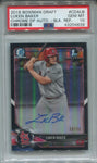2018 Luken Baker Bowman Chrome Draft 1ST BOWMAN BLACK REFRACTOR PROSPECT AUTO 39/75 AUTOGRAPH PSA 10 #CDALB St. Louis Cardinals 4639