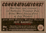 2003 Jeff Bagwell Bowman Heritage DIAMOND CUTS JERSEY RELIC #DC-JB Houston Astros HOF