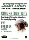 2011 Eve Brenner as Inad Rittenhouse The Complete Star Trek: The Next Generation Series 1 AUTO AUTOGRAPH #_EVBR Violations 3