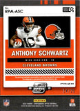 2021 Anthony Schwartz Donruss Optic ROOKIE ORANGE JERSEY AUTO 14/25 AUTOGRAPH RELIC RC #RPA-ASC Cleveland Browns