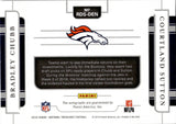 2018 Courland Sutton Bradley Chubb Panini National Treasures DUAL AUTO 75/99 AUTOGRAPH #RDE-DEN Denver Broncos