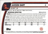 2024 Jaxson Dart Bowman University Chrome GREEN LAVA REFRACTOR ROOKIE #6 New York Giants