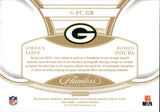 2025 Jordan Love Romeo Doubs Panini Flawless CONNECTIONS HOLO GOLD DUAL PATCH 07/15 RELIC #FC-GB Green Bay Packers