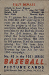 1951 Billy DeMars Bowman #43 St. Louis Browns BV $20