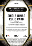 2024 Tyler Soderstrom Topps Triple Threads ROOKIE AMETHYST JERSEY 31/38 RELIC #SJR-TSO2 Oakland A's
