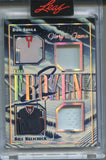 2025 Don Shula Bill Belichick Leaf Glory of the Game HOLO SILVER THE FROZEN TUNDRA DUAL GAME USED JERSEY 05/35 RELIC #FT-5 Dolphins Patriots