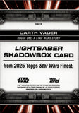 2025 Darth Vader Topps Star Wars Smuggler's Outpost LIGHTSABER SHADOWBOX ORANGE REFRACTOR 07/25 #SAB-10 Rougue One