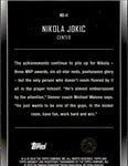 2023-24 Nikola Jokic Topps Midnight PINK NIGHTBALL #NB-11 Denver Nuggets
