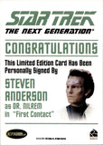 2011 Steve Anderson as Dr. Nilrem Rittenhouse The Complete Star Trek: The Next Generation Series 1 AUTO AUTOGRAPH #_STAN First Contact 2