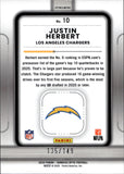 2025 Justin Herbert Donruss Optic PANDORA PLAY ACTION 135/149 #10 Los Angeles Chargers