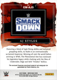 2023 AJ Styles Panini Impeccable WWE ELEGANCE SHIRT AUTO 07/75 AUTOGRAPH RELIC #EM-AJS Friday Night Smackdown HOF