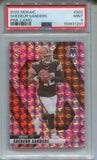 2025 Shedeur Sanders Panini Mosaic PINK CAMO ROOKIE RC PSA 9 #302 Cleveland Browns 1201
