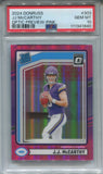 2024 J.J. McCarthy Panini Donruss PINK OPTIC PREVIEW RATED ROOKIE RC PSA 10 #303 Minnesota Vikings 1840
