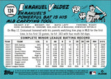 2023 Enmanuel  Valdez Topps Archives 1965 DESIGN RED ROOKIE 35/50 RC #124 Boston Red Sox