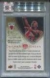 2009-10 Michael Jordan Upper Deck Legacy Collection TRIPLE DOUBLE V NEW YORK GAME USED SHOOTING SHIRT JERSEY FUSION RELIC BGS 9 #38 Chicago Bulls HOF