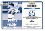 2022 Spencer Strider Panini Absolute ROOKIE TOOLS OF THE TRADE DUAL JERSEY PATCH AUTO 52/75 AUTOGRAPH RELIC #TT2S-SS Atlanta Braves