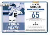 2022 Spencer Strider Panini Absolute ROOKIE TOOLS OF THE TRADE DUAL JERSEY PATCH AUTO 52/75 AUTOGRAPH RELIC #TT2S-SS Atlanta Braves