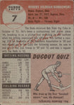 1953 Bob Borkowski Topps #7 Cincinnati Reds BV $40