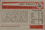 1954 Dave Philley Bowman #163 Philadelphia Athletics BV $20