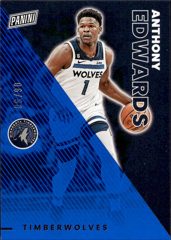 2023 Anthony Edwards Panini Father's Day BLUE 06/50 #2 Minnesota Timberwolves