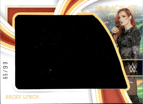 2023 Becky Lynch Panini Immaculate THE IMMACULATE STANDARD JUMBO SHIRT 65/99 RELIC #IM-BKL Monday Night Raw