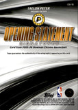 2025-26 Taelon Peter Bowman Chrome ROOKIE OPENING STATEMENT AUTO AUTOGRAPH RC #OS-TE Indiana Pacers