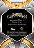 2025 Bianca Belair Topps Chrome WWE MARKS OF CHAMPIONS BLUE REFRACTOR AUTO 096/150 AUTOGRAPH #MOC-BB Friday Night Smackdown