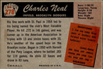 1955 Charlie Neal Bowman ROOKIE RC #278 Brooklyn Dodgers BV $50