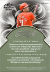 2023 Christian Encarnacion-Strand Leaf Trinity THE CYCLE DUAL PATCH AUTO 3/5 AUTOGRAPH RELIC #TCD-CES Cincinnati Reds