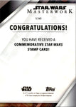 2022 The Mandalorian Topps Star Wars Masterwork COMMEMORATIVE STAMP RELIC #SC-MD