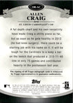 2012 Allen Craig Topps Tier One ON THE RISE AUTO 217/235 AUTOGRAPH #OR-AC St. Louis Cardinals